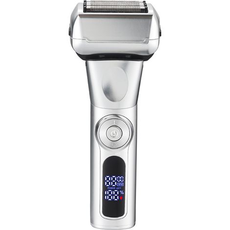rasoir electriques hommes-Rasoir électrique rechargeable — Moteur alternatif, tête flexible et nettoyage intégral pour un rasage homme précis et confortable (1 appareil complet)