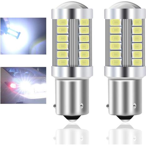 2 Ampoules LED 1156 BAU15S PY21W 900LM Blanc 5730 SMD Feux Arrière Recul Position 12-30V