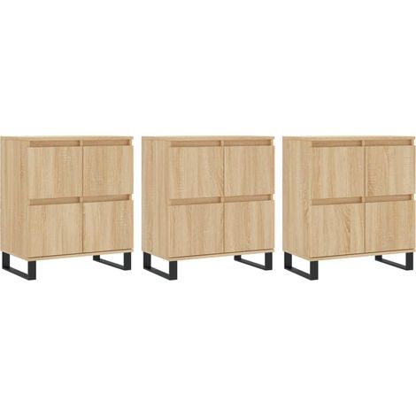 Maison Exclusive - Credenze 3 pz Rovere Sonoma in Legno Multistrato