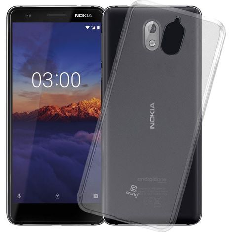 Cover sottile Crong Crystal per Nokia 3.1 (trasparente) (1/5)