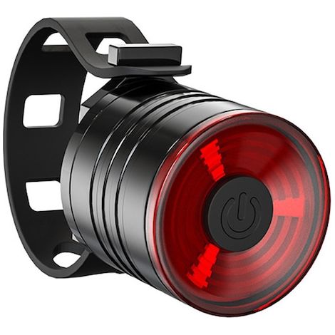 Feux arrière vélo Enforose, lumière intelligente avec détecteur de freinage, LED super lumineux, étanche, corps en aluminium, coloris noir/rouge (1/5)