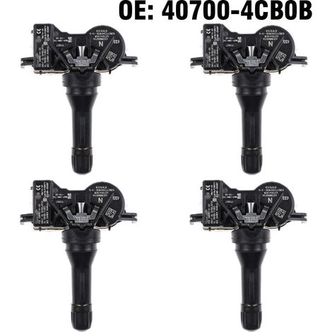Système de surveillance de la pression des pneus (4 capteurs) pour véhicules, référence 407004CB0B, compatible avec Renault Espace, Kadjar, Kangoo, Koleos, Megane, Scenic et Talisman.