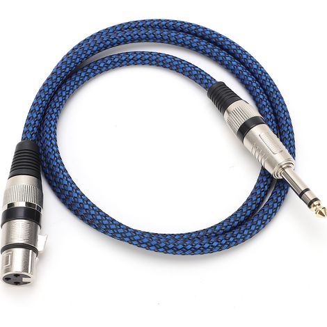Câble Microphone XLR 5 mètres Professionnel Blindé Nylon pour Table de Mixage Studio (1/5)