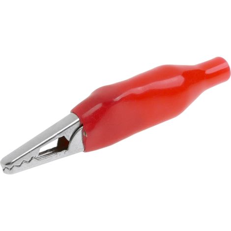 BeMatik - Pince crocodile rouge avec protection pour les connexions électriques (1/5)