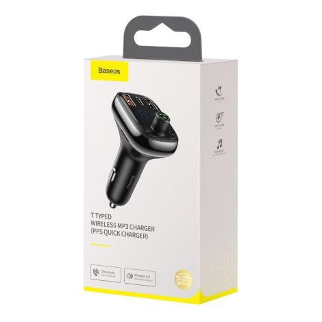 Transmisor Bluetooth 2 en 1 + Cargador para coche S-13 Edición Internacional Negro