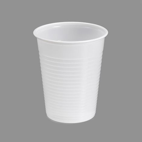 Vasos de plástico blancos 200cc, 25 uds (1/2)