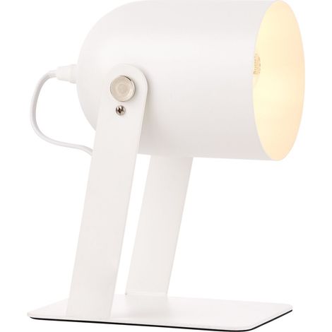 BRILLIANT Lampe Yan Tischleuchte 29cm weiß 1x A60, E27, 30W, geeignet für Normallampen (nicht enthalten) Mit Schnurzwischenschalter (1/5)