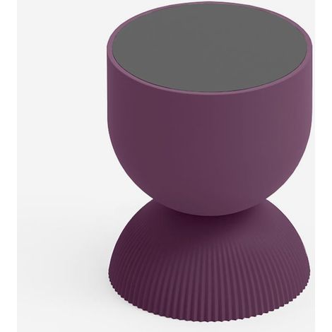 Design-Tisch aus Polyethylen für Wohnzimmer und Outdoor mit anthrazitfarbener Platte Illo - Lila (1/4)