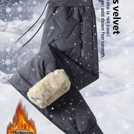 Sport- und Freizeithose für Damen, Herbst/Winter, dickes Fleecefutter, dunkelgrau, ideal zum Warmhalten und Schutz vor Kälte. (1/5)