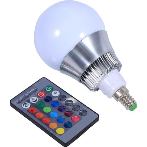Ampoule Led E14 Rgb 16 Couleurs Dimmable Avec Télécommande Pour Décoration Intérieure Lot De 1 (1/5)