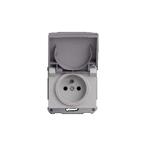 Schneider Electric – Prise étanche composable 2P+T 16A NF – IP44 IK08 pour chantiers humides – ENN34130