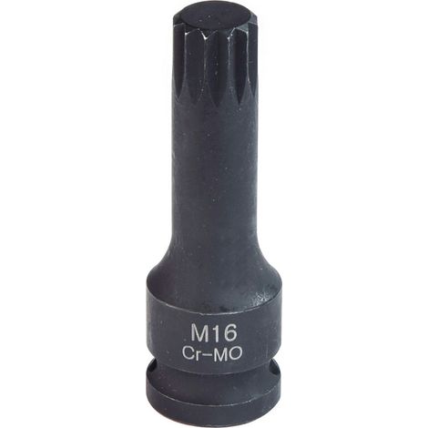 Douille longue à choc XZN M16 - carré 1/2 (1/2)