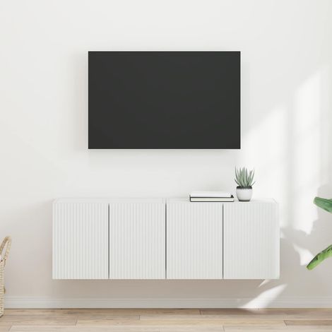 TV-Wandschrank 2 pcs Weiß 59,5 x 31 x 40 cm Holzwerkstoff (1/5)