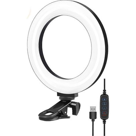 Anneau lumineux LED de 6,2 pouces avec 40 LED et pince de fixation (1/5)