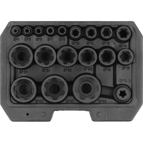 Yato YT‑05197 19‑tlg. Torx Plus Steckschlüsselsatz Cr‑V 50BV30 Chrom‑Vanadium 1/4″ 3/8″ 1/2″ Antriebe Profi Stecknuss Set für Auto & Werkstatt