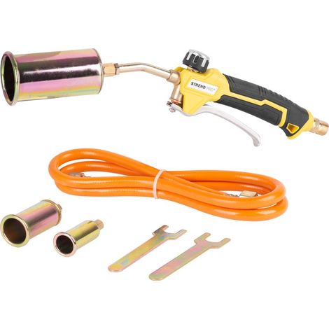 Brenner Strend Pro H55A X305, 30-40-50 mm, Abflammgerät, für Gas, LPG, Schlauch L-1,5 m, Gewinde G3/8", mit Schlauch