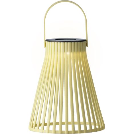 Lumineo Solar LED Lampe Gelb pastell Ø 14,5 cm Höhe 18,5 cm - Kunststoff