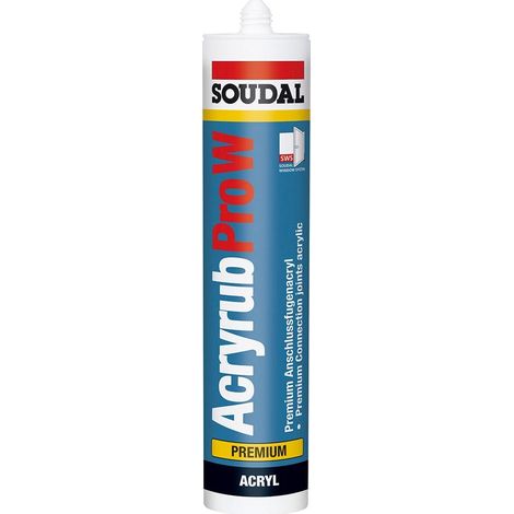 SOUDAL Bauanschlussfugenacryl Acryrub PRO W weiß - 15% 310ml (1/2)