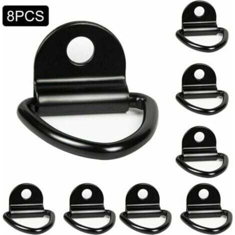 Pack of 8 heavy-duty tie-down rings for boats, vans, trucks and warehouses
