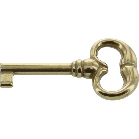 CHIAVE PER MOBILI 33730 35X62 MM OTTONE LUCIDO- METAL STYLE- 25,0 pz