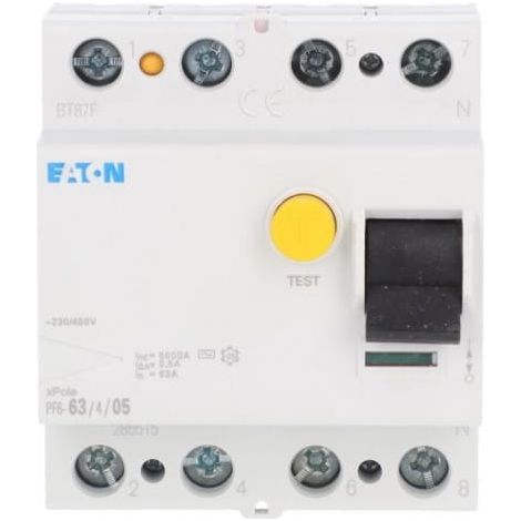 4P 63A 0,5A Differenzialschutzschalter Typ AC PF6-63/4/05 286515