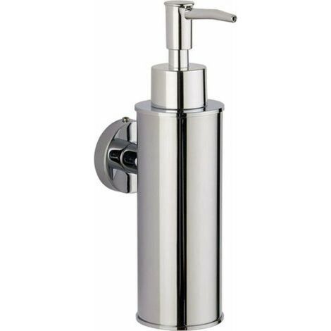 Runder, verchromter Seifenspender zur Wandmontage aus Edelstahl 304, für Bad, Küche und Wohnaccessoires (1/4)