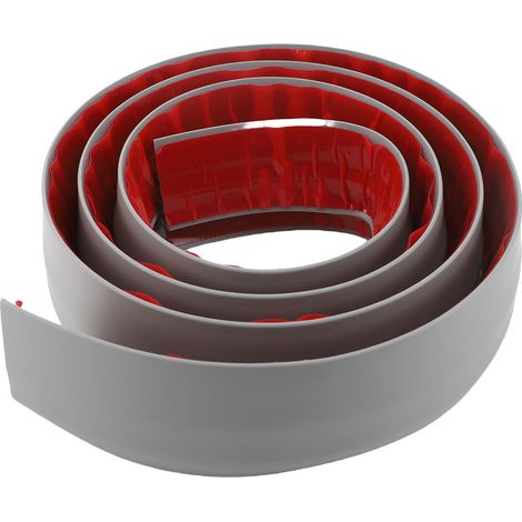 Barre Transition Sol 6.56FT Auto Adhésive PVC Seuil Porte – Couvre Stratifié Diviseur Plat Connexion Joints, Gris 70x15mm/2.8x0.6in (1/4)