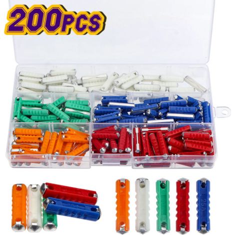 200 Pièces Fusibles Continentaux de Type Torpedo, 8A16A20A25A30A Fusible Torpilles Torpedo Ancien Fusibles pour Voitures Classiques de Style Vintage (1/5)