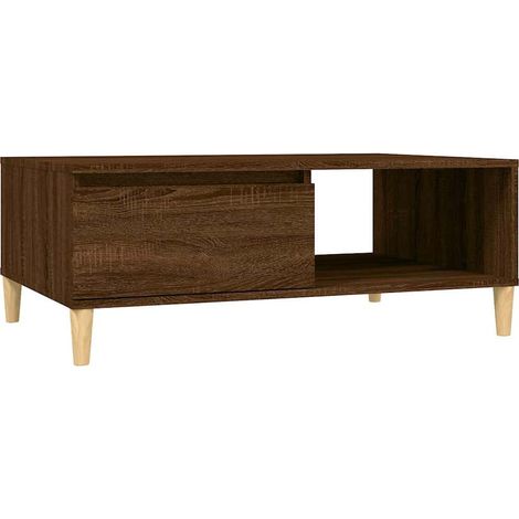 Table basse de salon, Table Café, Chêne marron 90x60x35 cm Aggloméré OIB1318E (1/5)