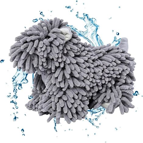 Serviette en forme de chiot , amusante , absorbante , chenille , séchage rapide , idéale pour la sal
