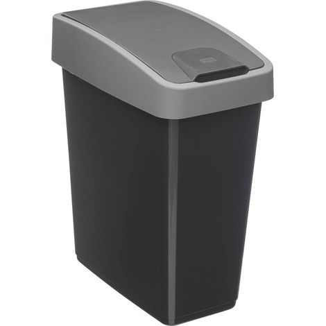 Cubo de plástico con 2 aberturas 45l gris - 5five (1/5)