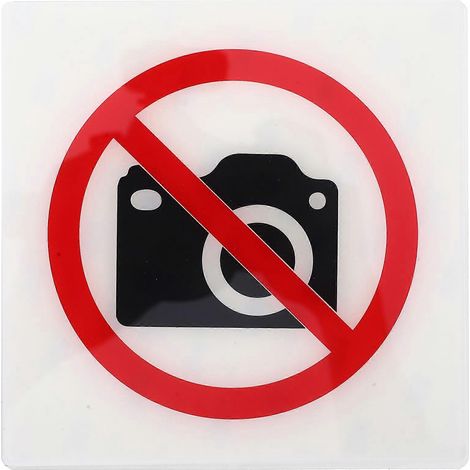 Panneau mural en acrylique « Interdit de photographier »-15.00X15.00X0.30CM