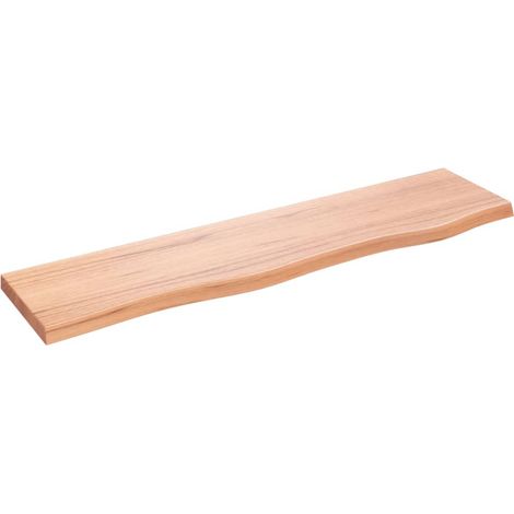 Étagère murale, Étagère flottante, Support mural stable, pour Salon marron clair 80x20x2 cm bois chêne massif traité ASD60598 (1/4)