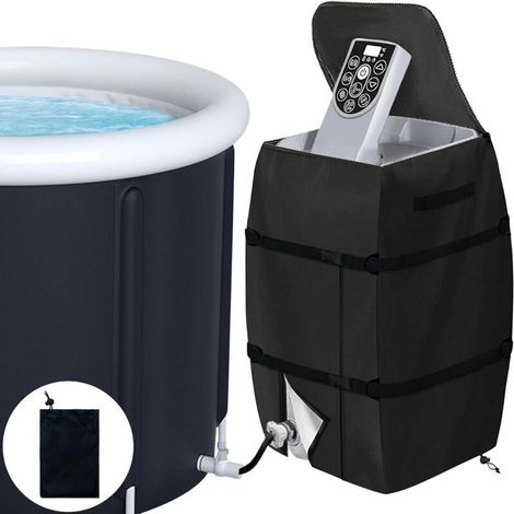 Housse de chauffage pour spa , housse de pompe de chauffage , housse de spa imperméable , housse de pompe de chauffage pour spa , housse de spa réglable et pliable avec cordon de serrage et boucles (1/4)