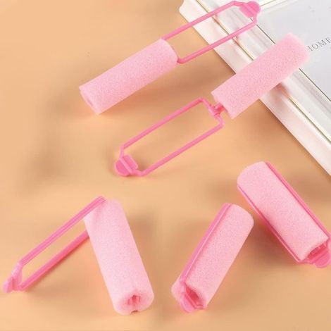 12 fers à friser en mousse rose de 20 mm - fabriqués en matière éponge douce - adaptés aux femmes - aux filles et aux enfants (1/5)