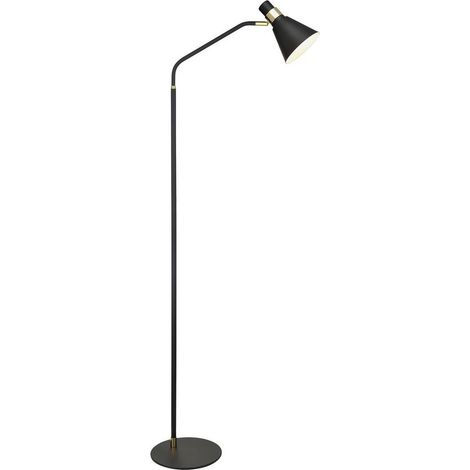 Lampadaire Italux Biagio industriel noir métal E14