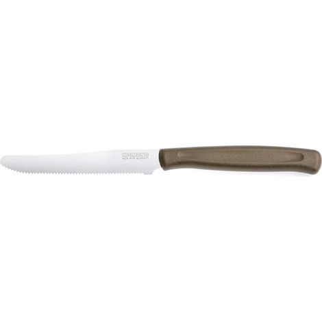 COLTELLO DA TAVOLA SEGHETTATO manico marrone