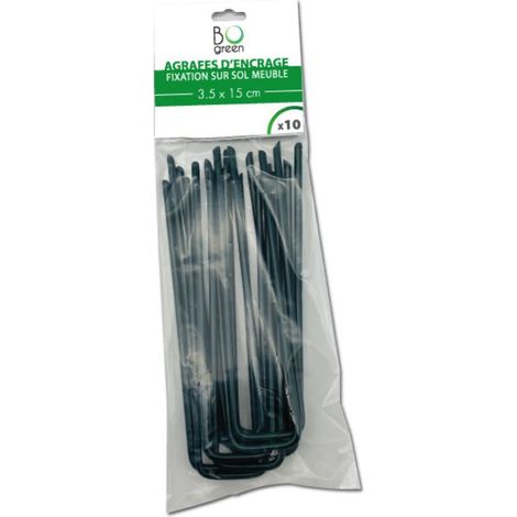 Lot de 10 Agrafes de Fixation en U pour Gazon Synthétique - Bogreen (1/2)