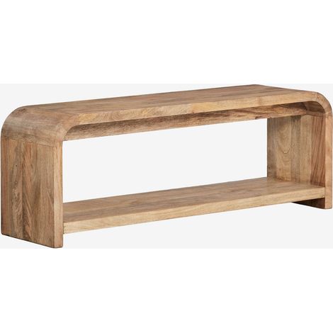 Meuble TV 120x35 cm en bois de manguier Shelby SKLUM