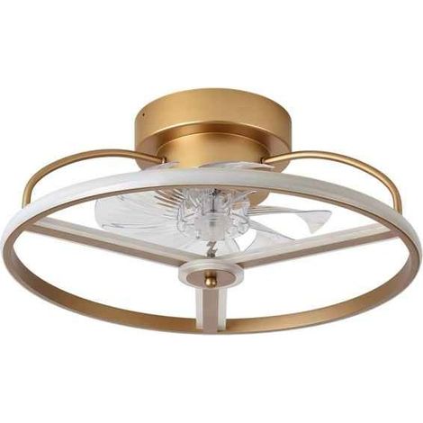 Ventilador 60w Dc Bora Dorado 8 Aspas Transp.21x50x50cm 6 Vel. 3 Colores C/remoto, Memoria, Temporizador Y Reg.Intensidad 5100lm (1/5)