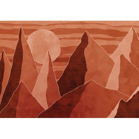 papier peint panoramique désert orange chaude - Sanders & Sanders (1/5)