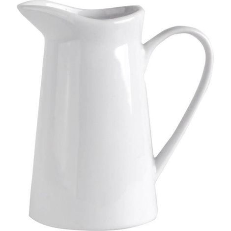 Pot a lait en porcelaine avec poignee et bec verseur pratique