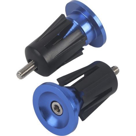 1 Paar Lenkerendkappen aus Aluminiumlegierung (blau) (1/5)
