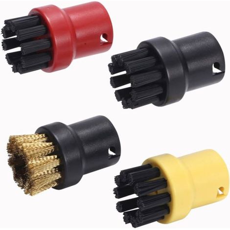 Brosse Pour Nettoyeur Vapeur - Poils Nylon - Brosse Cuivre - Lot De 4 (1/5)