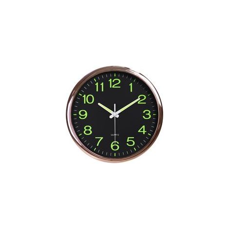 Horloge plaquée or rose noir lumineux (1/5)
