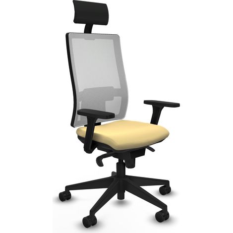 Sedia da ufficio piqueras y crespo Horna bianco rete similpelle