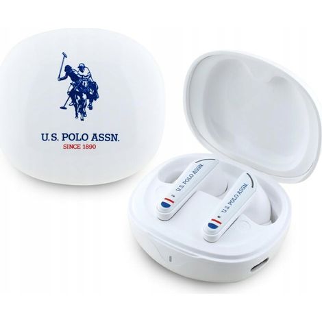 US Polo Assn DH Logo - TWS Ohrhörer + Ladecase (Weiß) (1/4)