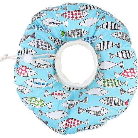 Collier pour animaux de compagnie en forme de poisson (1 unité), collier anti-morsure et anti-léchage pour chats stérilisés/castrés (Taille S) (1/5)