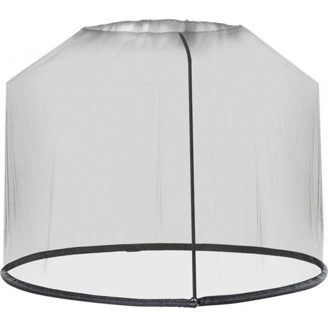 Parasol Moustiquaire 3x2.3 m Réglable en Maille Fine avec Ouverture à Fermeture Éclair, Noir (1/5)