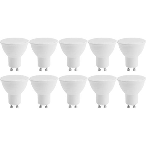 Ampoules LED GU10 Spot, 5 W blanc froid 6500 K (équivalent halogène 50 W), ampoule basse consommation, 400 lm, faisceau 120°, non dimmable, lot de 10 (1/5)